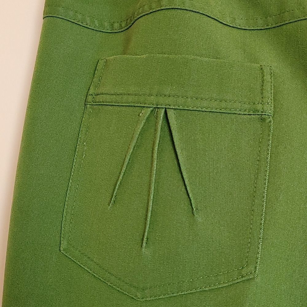 Vintage Kelly Green Saragango Collection  Coutour  Dress Gaucho  Pants - Picture 4 of 11
